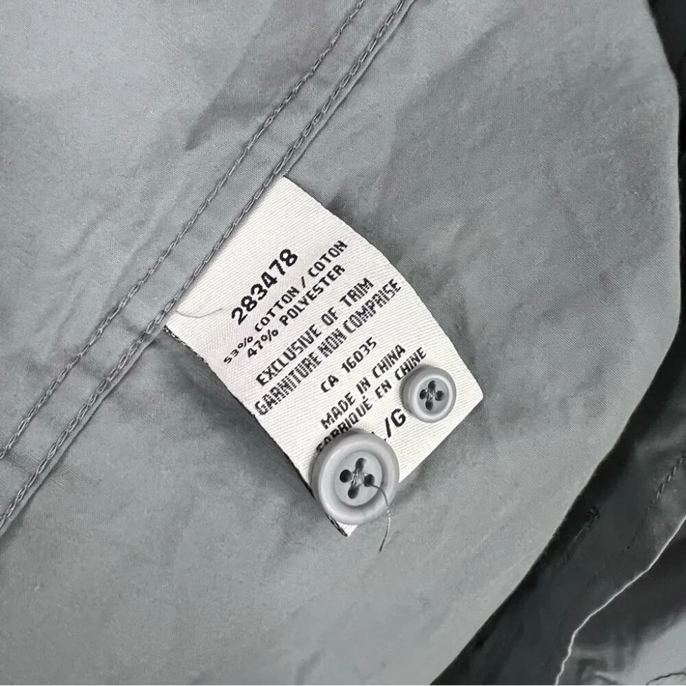 BC Clothing button up green Men's Gray Lightweight Shirt Jacket